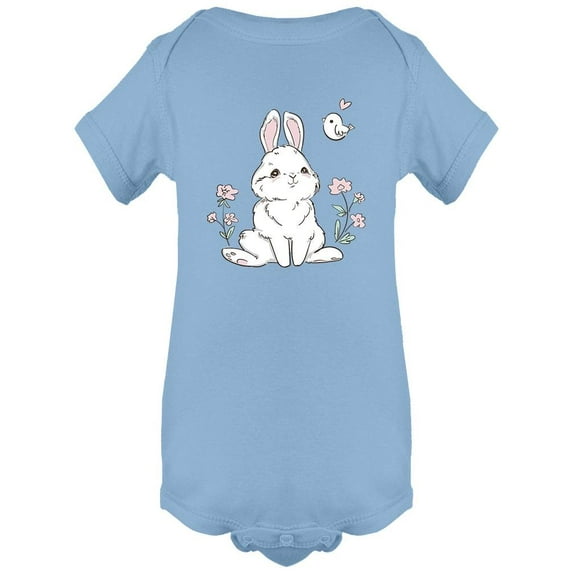 Bunny With Little Bird Bodysuit Infant -Image by Shutterstock, Newborn