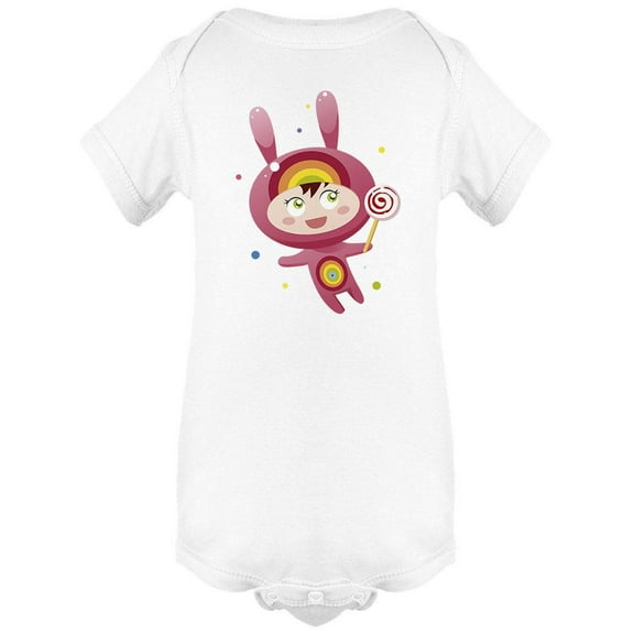 Bunny With Lollipop Bodysuit Infant -Image by Shutterstock,  6 Months