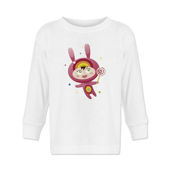 Bunny With Lollipop Long Sleeve Toddler -Image by Shutterstock, 5 Toddler