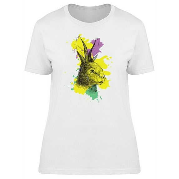 Bunny With Splattered Paint T-Shirt Women -Image by Shutterstock, Female Medium