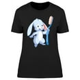 thumbnail image 1 of Bunny With Toothbrush T-Shirt Women -Image by Shutterstock, Female XX-Large, 1 of 2