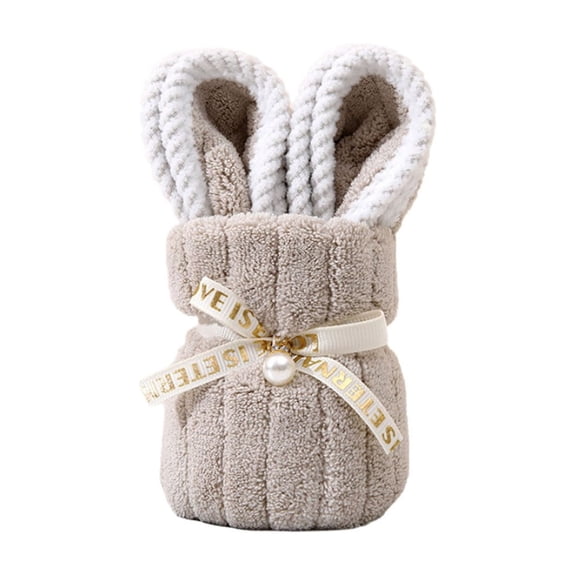 Bunny-shaped Towels, Cartoon Rabbit Fuzzy Chenille Hand Towel Soft Absorbent Dry Your Hands Conveniently with This Creative Hand Towel for Bathroom