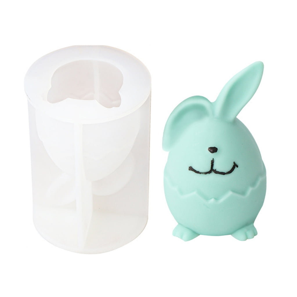 Bunny with LongEars Candle Soap Molds Plaster Model for Painting