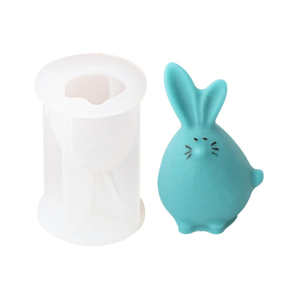 Bunny with LongEars Candle Soap Molds Plaster Model for Painting