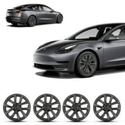 BunnyBird Tesla Hubcaps - 18-inch Model 3 Wheel Covers - PC+ABS Composite Material Rim Protectors for Car Wheels - Premium Car Accessories & Travel Essentials - Set of 4 (Arachnid)