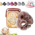 thumbnail image 1 of Bunnylulu Easter Keychain With Tin Box, Bunny Lucky Keychains, Handmade Soft Bunny Keychain, 1 of 5