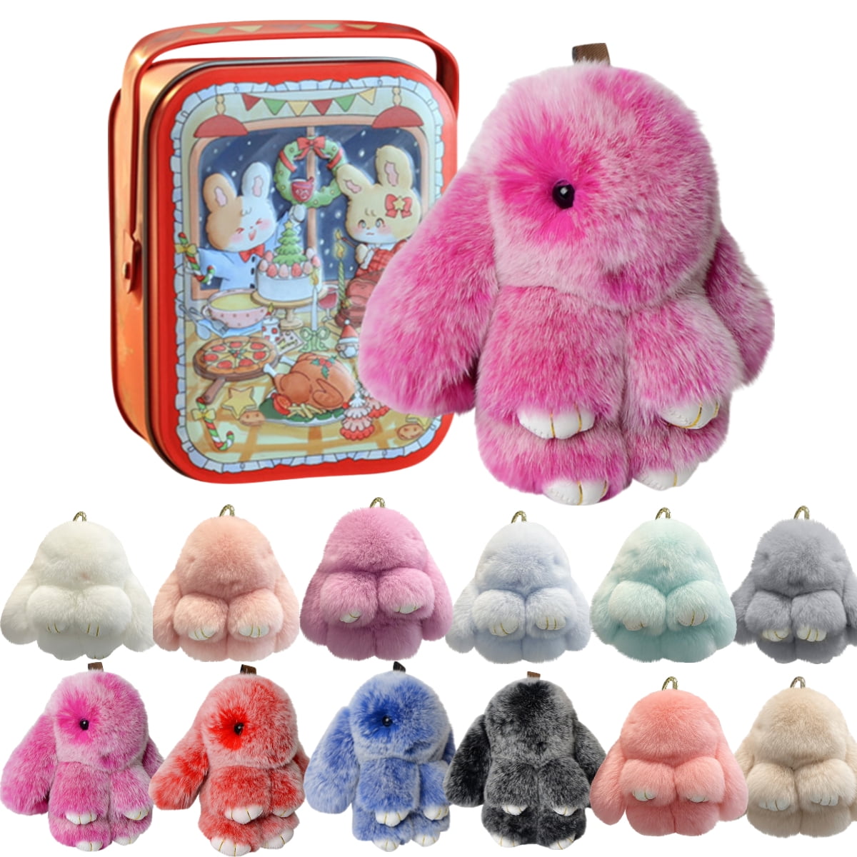 Bunnylulu Keychain, Bunnylulu, Bunny Keychain Plush With Exquisite Box