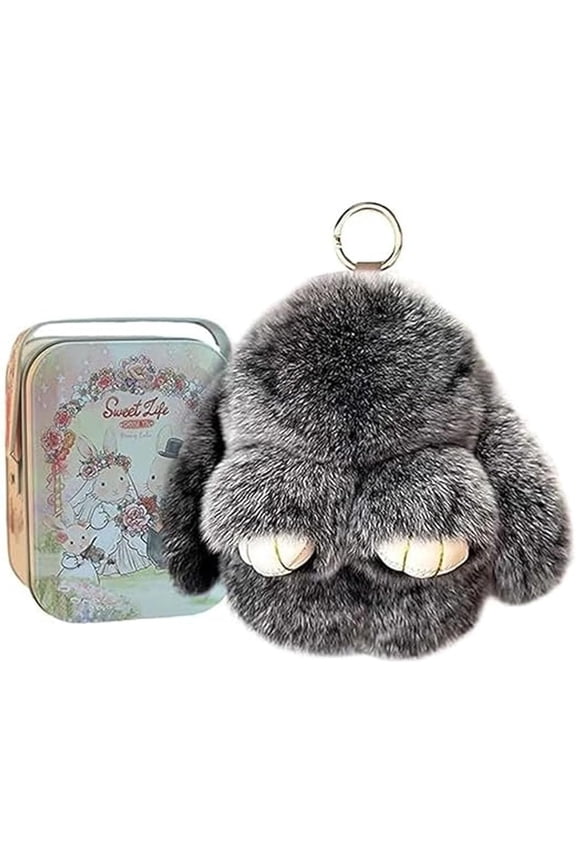 Bunnylulu Keychain with Box, Bunnylulu Keychain with Tin, Bunnylulu Cute Plush Key chain