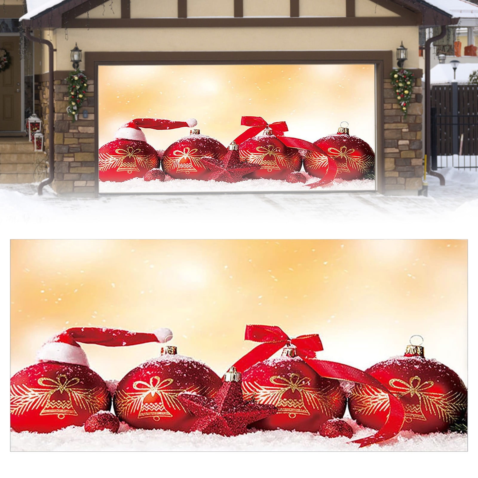 Bunting 1218 Months Christmas Garage Door Banner Large Christmas