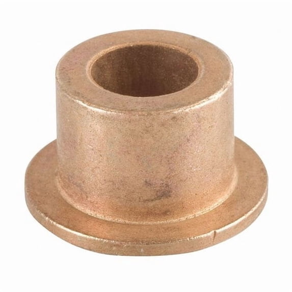 Flanged Sleeve Bearing, Bronze, 7/16 in Bore Dia, 9/16 in OD, 1/2 in L, 700 Degrees F Max Temp, 3 PK