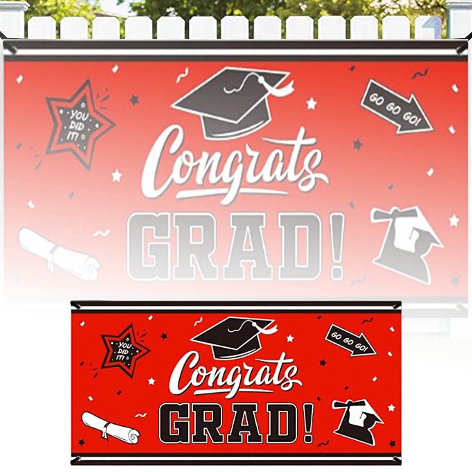 PEUTIER Kindergarten Graduation Banner - 71x43 Inch Colorful Fabric Banner For Preschool Parties
