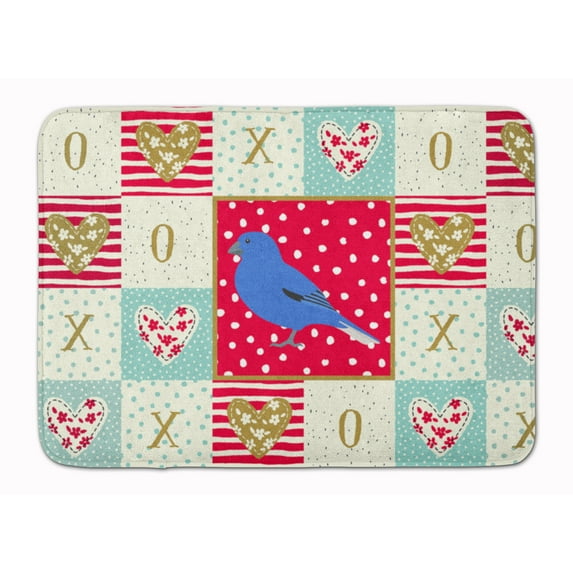 Bunting Love Machine Washable Memory Foam Mat Red