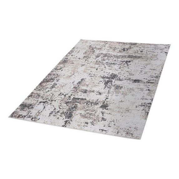 Bunyan Collection Traditional Vintage Cream/Brown Area Rug (6'7'' x 9')