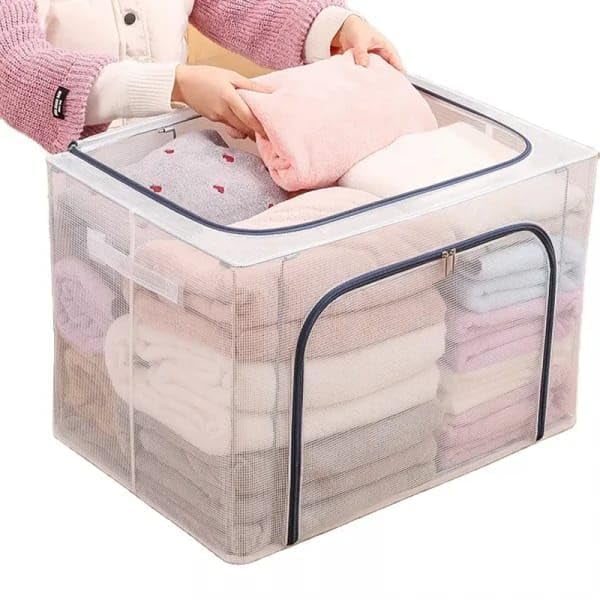 CAPOPOI 35L Clothes Storage Bags, Clothes Storage Boxes With Lids Wardrobe Storage Organiser