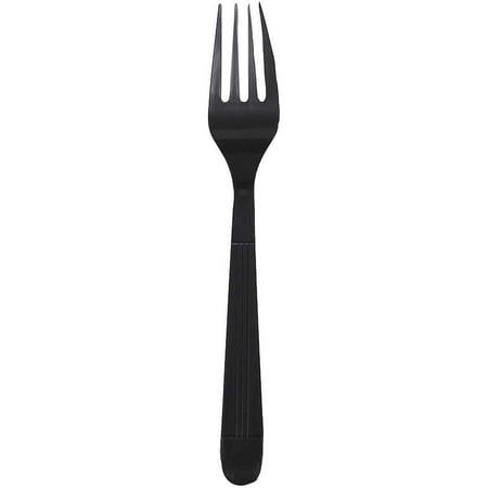 Bunzl Prime Source Heavy Weight Polypropylene Disposable Black Fork -- 1000 per case.