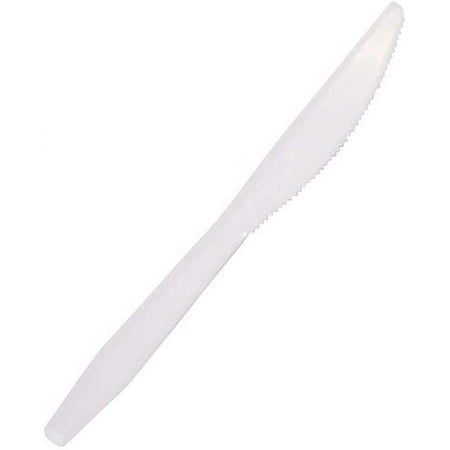 Bunzl Prime Source Heavy Weight Polypropylene Disposable White Knife - Bulk Pack -- 1000 per case.