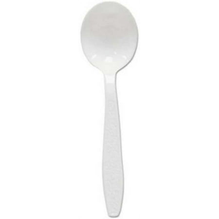 Bunzl Prime Source Heavy Weight Polypropylene Disposable White Soupspoon - Bulk Pack -- 1000 per case.