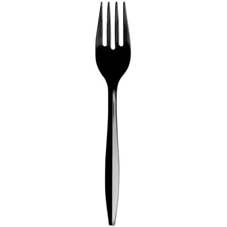 Bunzl Prime Source Medium Heavy Weight Polypropylene Black Fork -- 1000 per case.