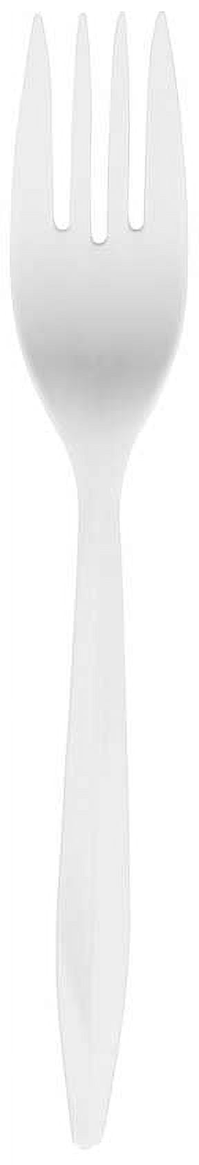 Bunzl Prime Source Medium Weight Polypropylene White Fork - Bulk Pack -- 1000 per case.