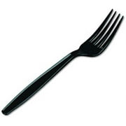 Bunzl Prime Source Polystyrene Extra Heavy Weight Disposable Black Fork - Bulk Pack -- 1000 per case.