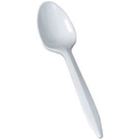 Bunzl Prime Source Polystyrene Extra Heavy Weight Disposable White Teaspoon - Bulk Pack -- 1000 per case.