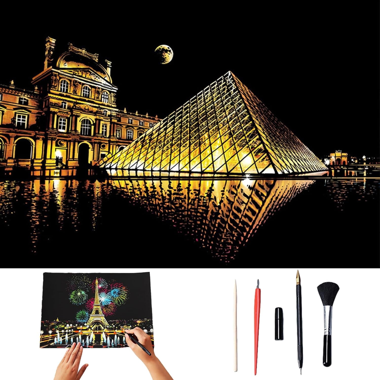 Buoaeoai Scratch Art for Kids & Adults, Colorful Sketches Scratch Off ...