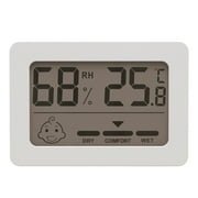 Buodes Deals Clearance Under 5 Digital T-hermometer Hygrometer Room T-hermometer With Smile Indicator