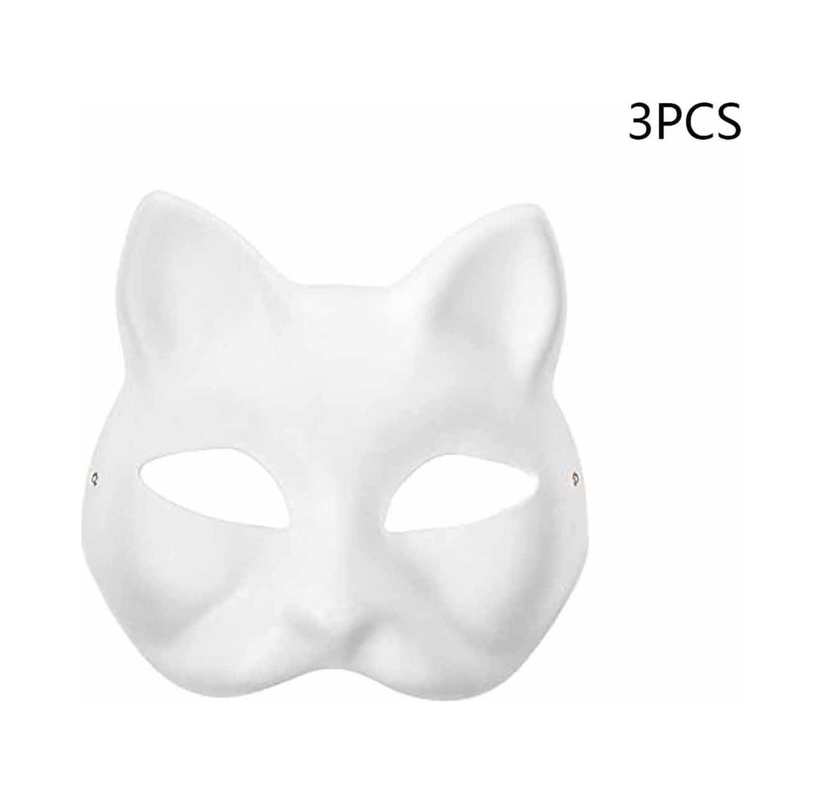 Buodes Deals Clearance Under 5 Mask DIY Painted Blank Mask White Paper ...