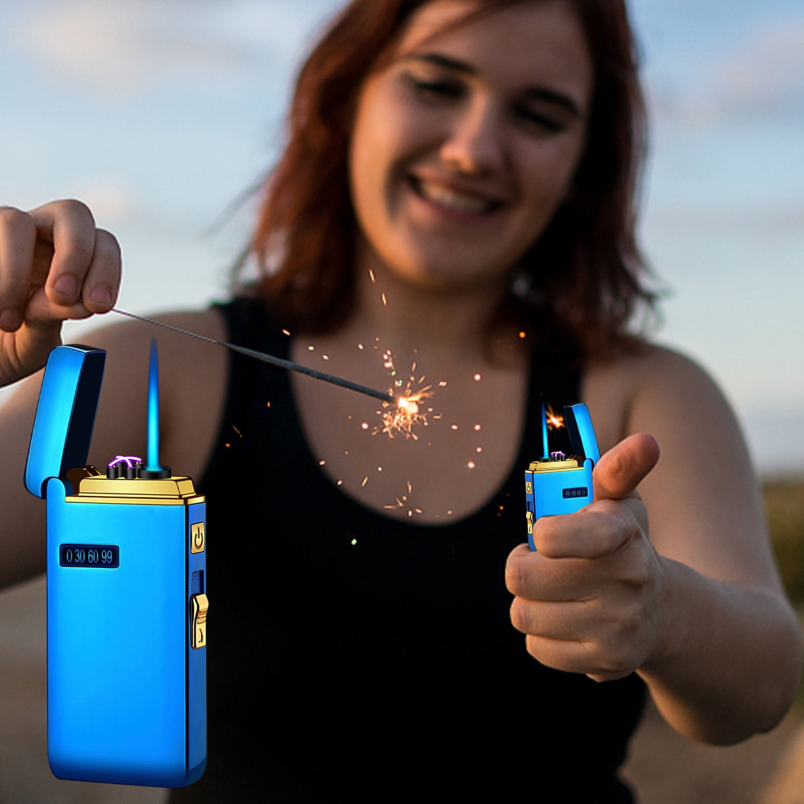 Buodes MultiPurpose Lighters,Windproof Refillable Lighter,Bbq Lighters