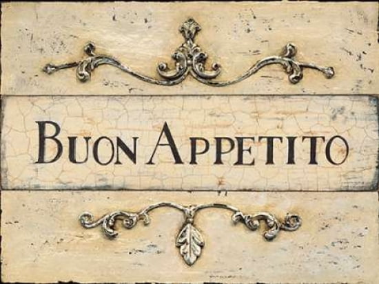Buon Appetito Plaque Canvas Art - Arnie Fisk (18 x 24)