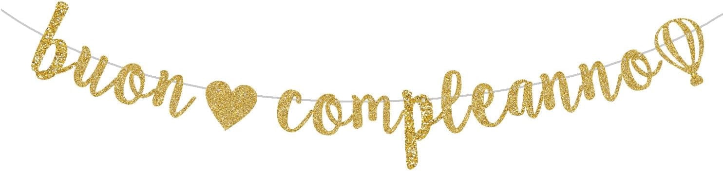 Bn-JieJi-13 Stendardo Compleanno – Banner In Tessuto Lungo 1,8 M Con 18 Pezzi, Riutilizzabile Per Feste