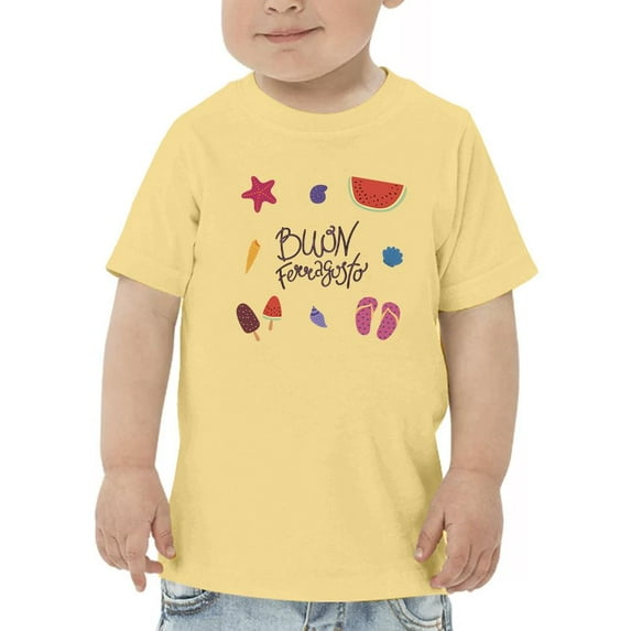 Buon Ferragosto Beach Fun T-Shirt Toddler -Image by Shutterstock, 5 Toddler