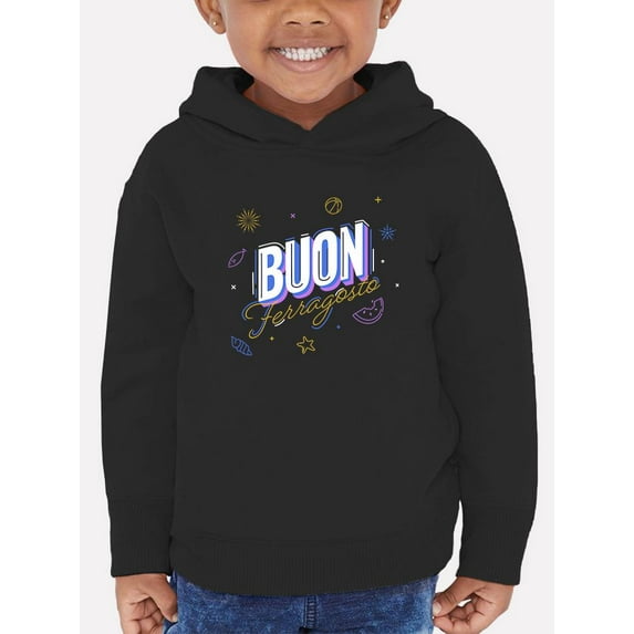 Buon Ferragosto Beach Objects Hoodie Toddler -Image by Shutterstock, 2 Toddler