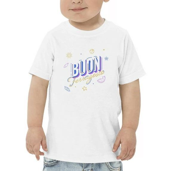 Buon Ferragosto Beach Objects T-Shirt Toddler -Image by Shutterstock, 2 Toddler