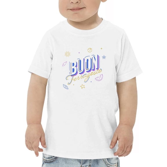 Buon Ferragosto Beach Objects T-Shirt Toddler -Image by Shutterstock, 3 Toddler