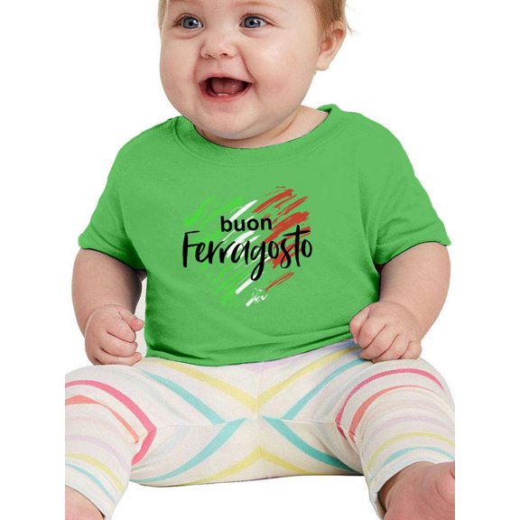 Buon Ferragosto Brush Paint T-Shirt Infant -Image by Shutterstock, 6 Months