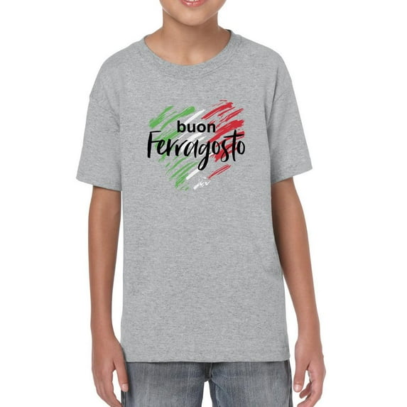 Buon Ferragosto Brush Paint T-Shirt Juniors -Image by Shutterstock, Small
