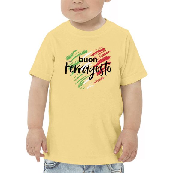 Buon Ferragosto Brush Paint T-Shirt Toddler -Image by Shutterstock,  4 Toddler