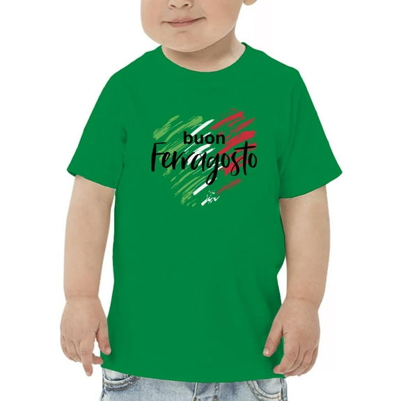 Buon Ferragosto Brush Paint T-Shirt Toddler -Image by Shutterstock, 5 Toddler