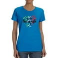 thumbnail image 1 of Buon Ferragosto Brush Paint T-Shirt Women -Image by Shutterstock, Female 5X-Large, 1 of 4