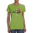 thumbnail image 1 of Buon Ferragosto Brush Paint T-Shirt Women -Image by Shutterstock, Female x-Large, 1 of 4