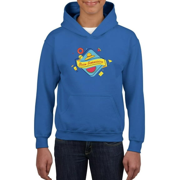 Buon Ferragosto Cocktails Hoodie Juniors -Image by Shutterstock,  Small