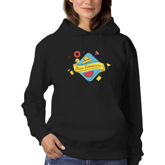 Buon Ferragosto Cocktails Hoodie Women -Image by Shutterstock, Female 4X-Large