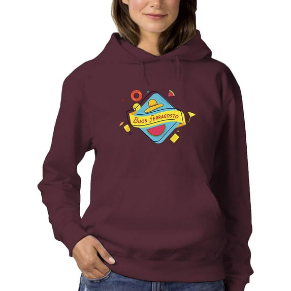 Buon Ferragosto Cocktails Hoodie Women -Image by Shutterstock, Female Small