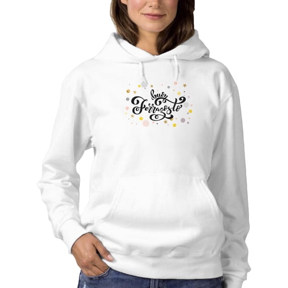 Buon Ferragosto Color Dots Hoodie Women -Image by Shutterstock, Female Large