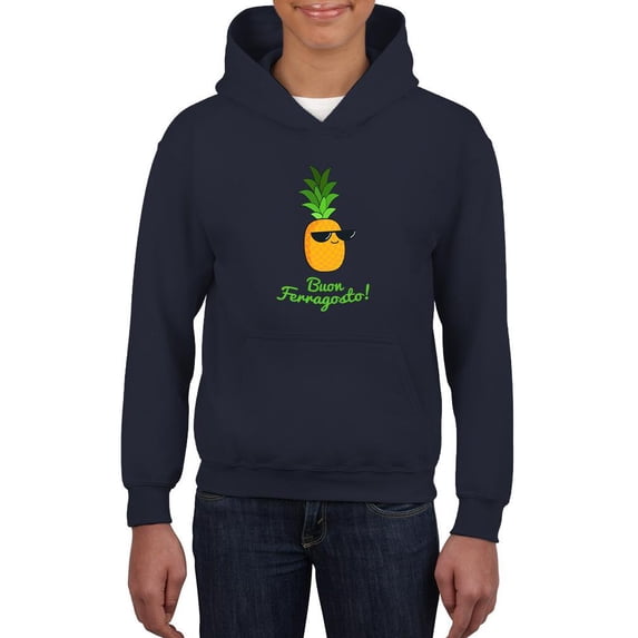 Buon Ferragosto Cool Ananas Hoodie Juniors -Image by Shutterstock, Large
