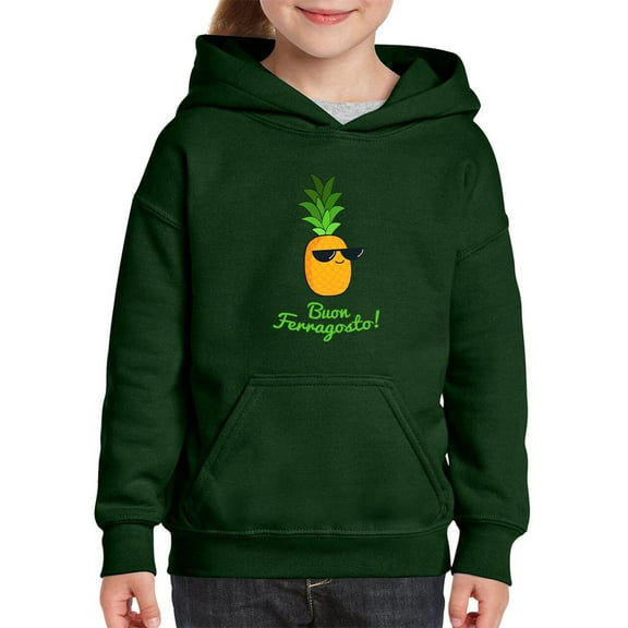 Buon Ferragosto Cool Ananas Hoodie Juniors -Image by Shutterstock,  Medium