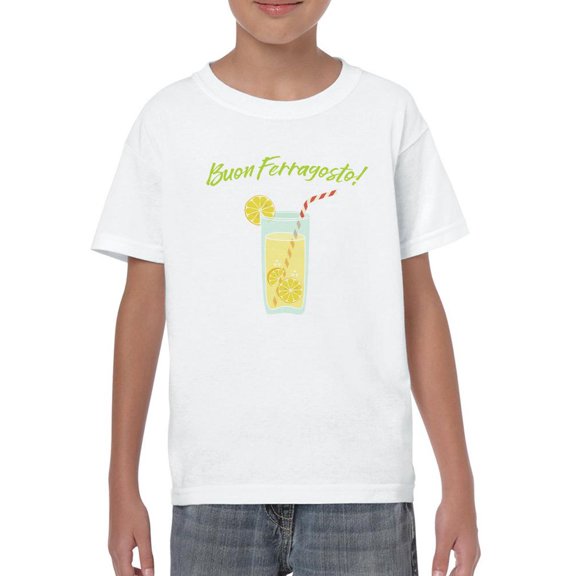 Buon Ferragosto Cool Drink T-Shirt Juniors -Image by Shutterstock,  x-Large