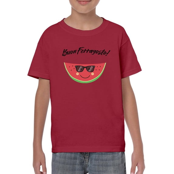 Buon Ferragosto Cool Watermelon T-Shirt Juniors -Image by Shutterstock, Small