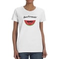 thumbnail image 1 of Buon Ferragosto Cool Watermelon T-Shirt Women -Image by Shutterstock, Female XX-Large, 1 of 4